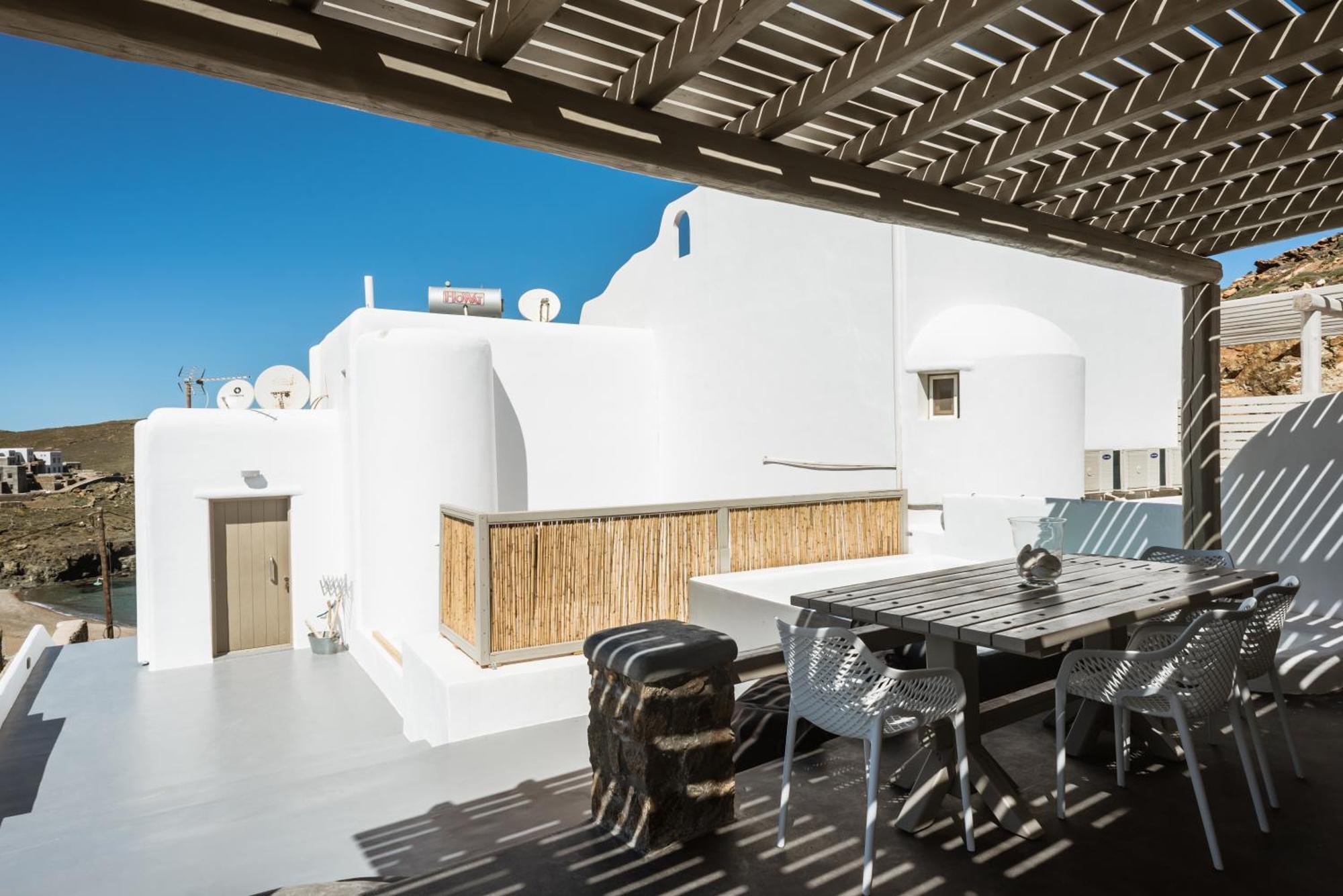 Sea Rock & Sky Private Mykonos Residence Merchia Beach Exterior foto