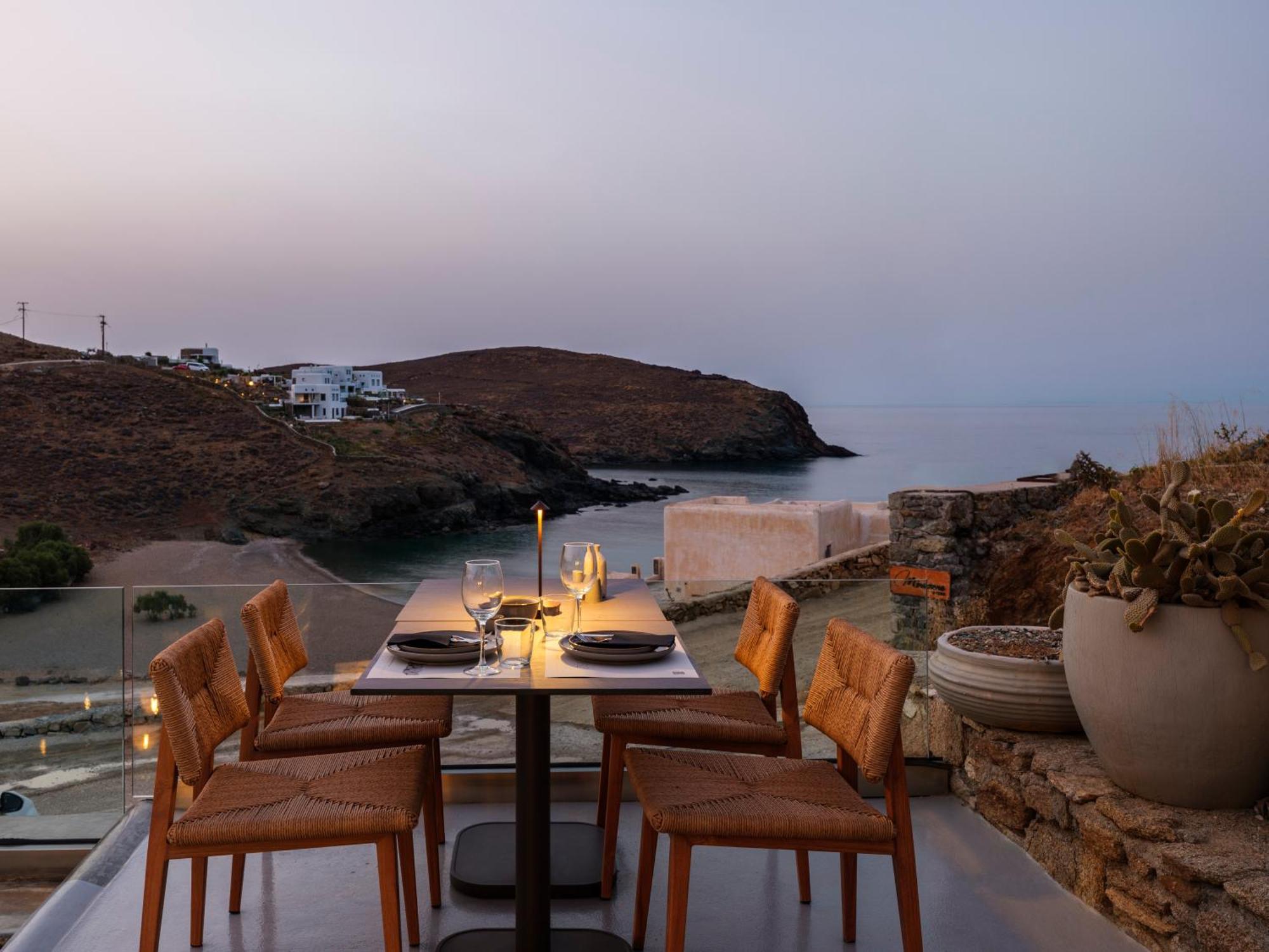 Sea Rock & Sky Private Mykonos Residence Merchia Beach Exterior foto
