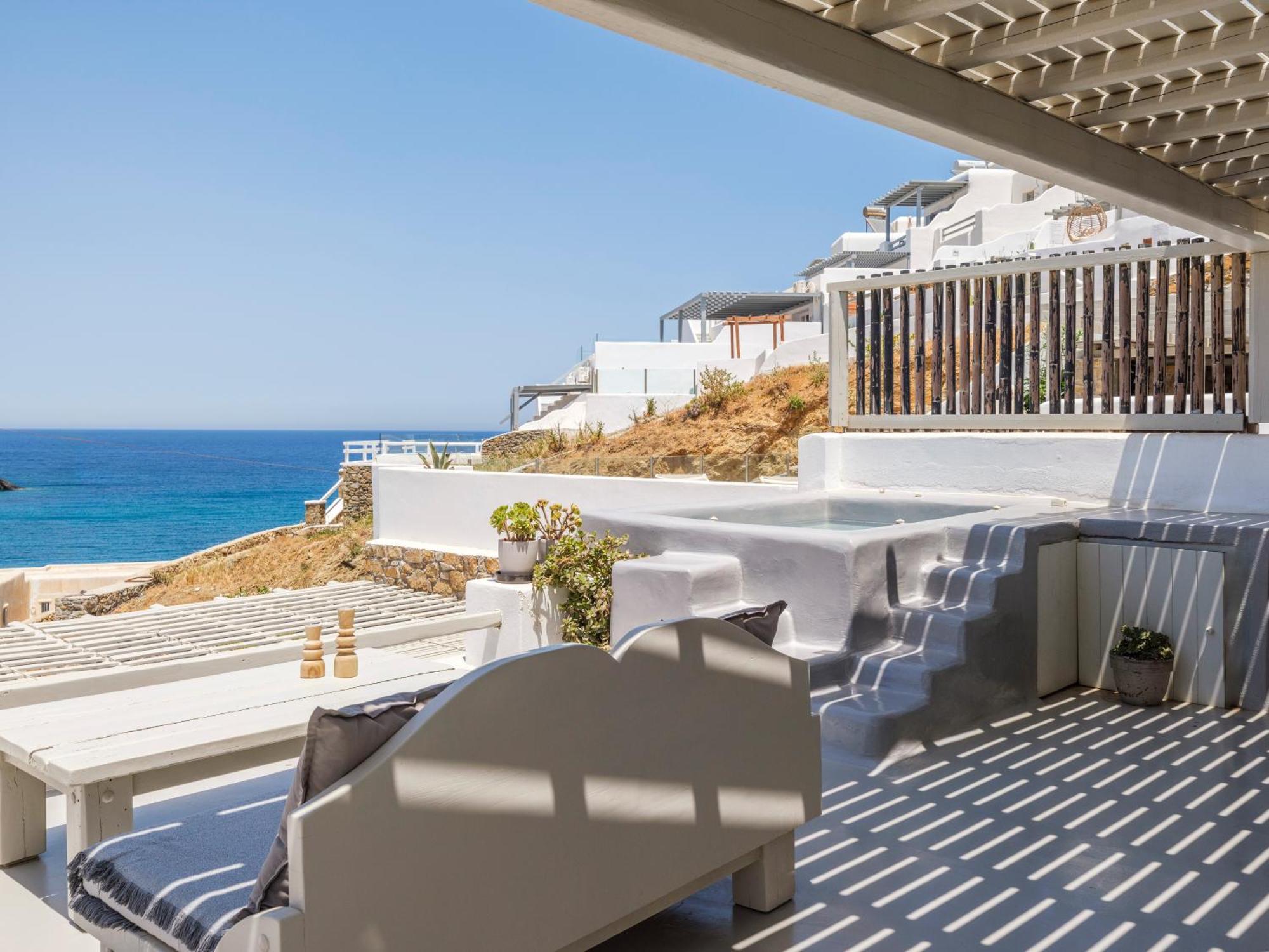 Sea Rock & Sky Private Mykonos Residence Merchia Beach Exterior foto