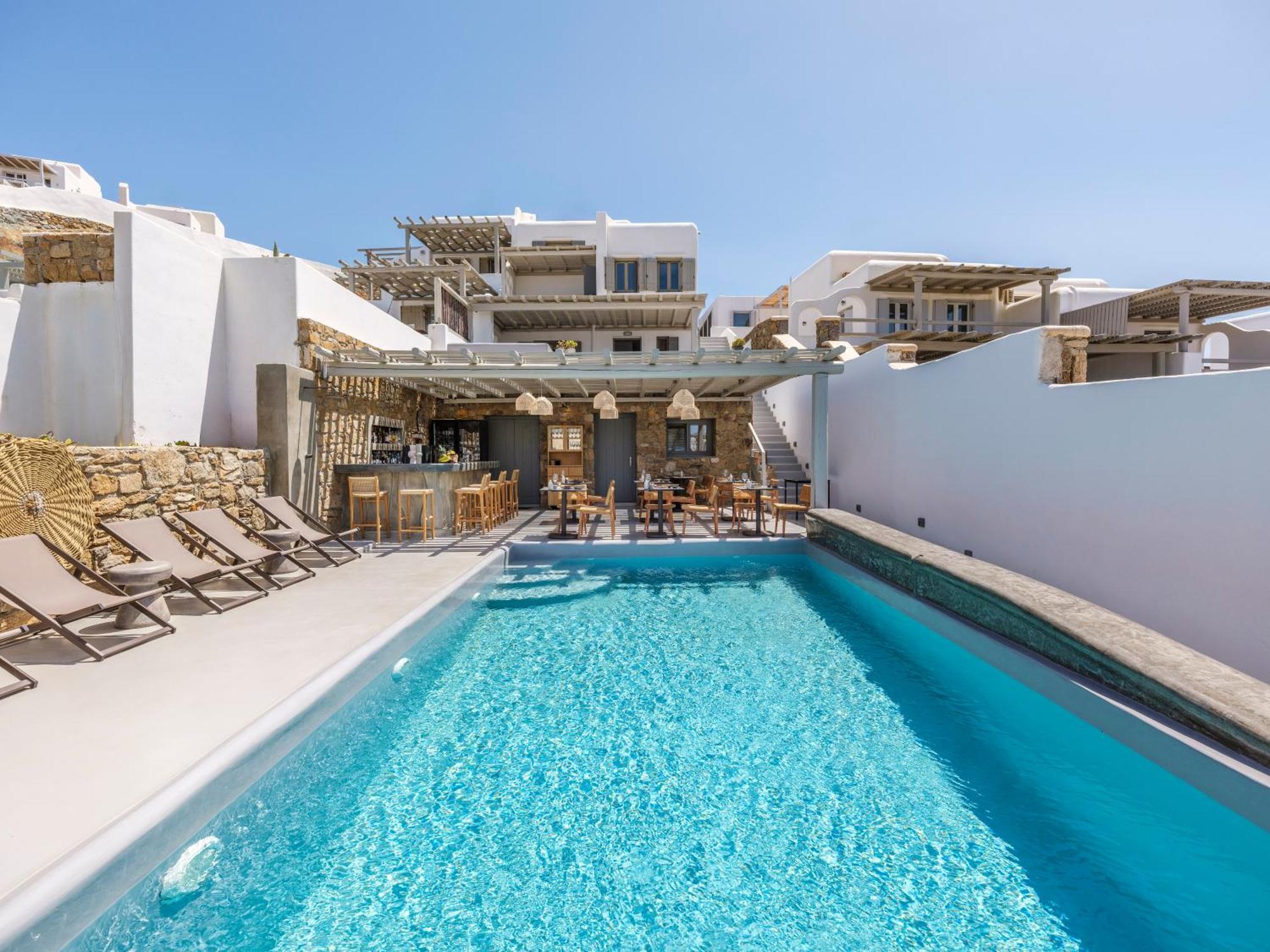 Sea Rock & Sky Private Mykonos Residence Merchia Beach Exterior foto