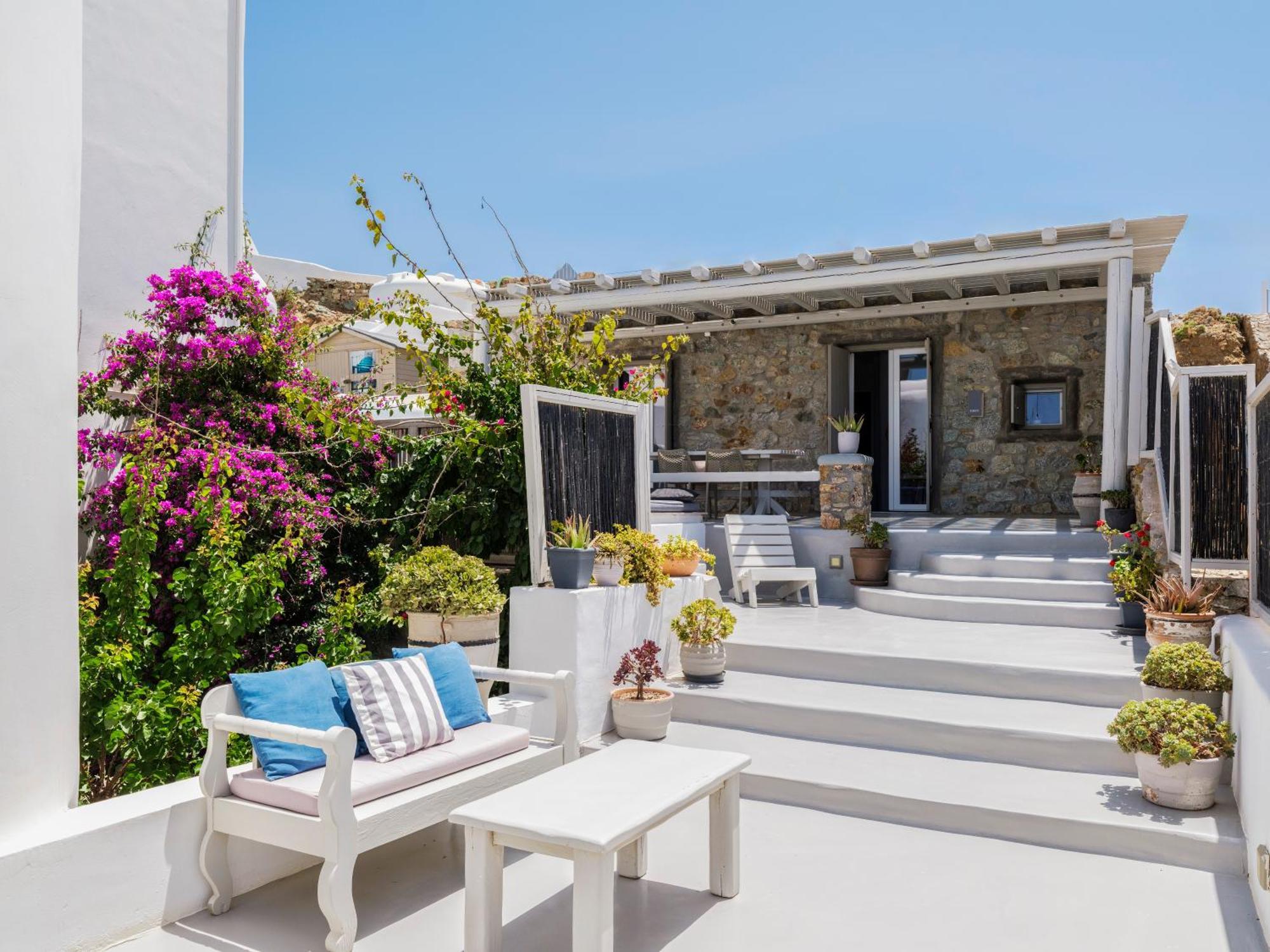 Sea Rock & Sky Private Mykonos Residence Merchia Beach Exterior foto