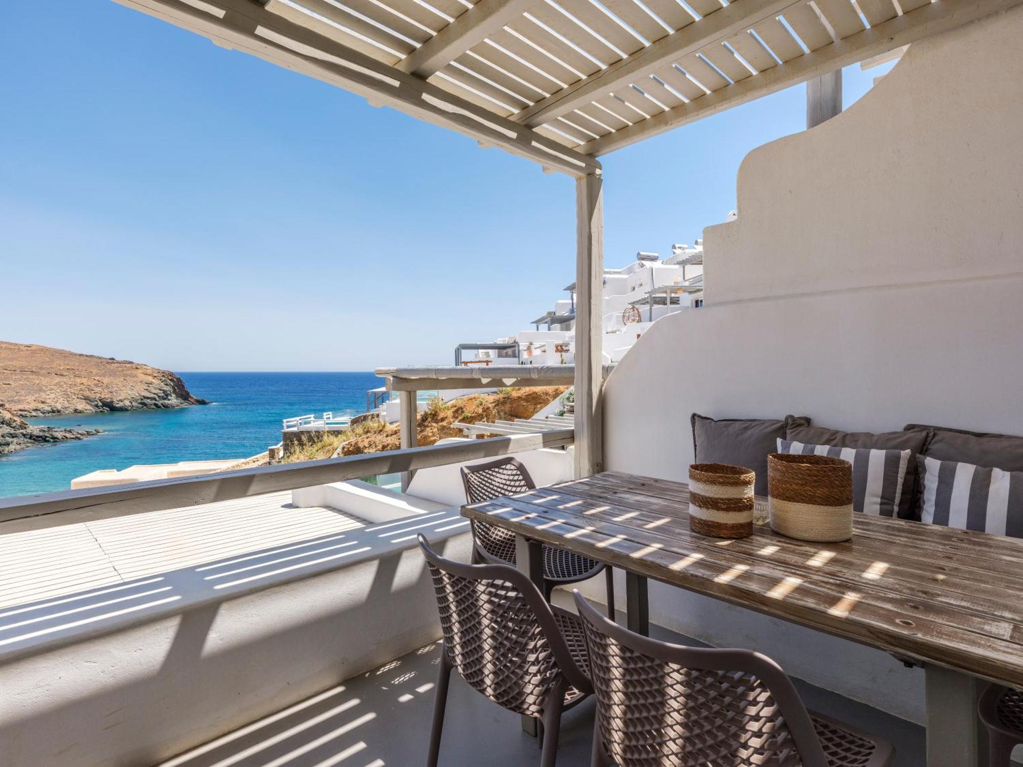 Sea Rock & Sky Private Mykonos Residence Merchia Beach Exterior foto