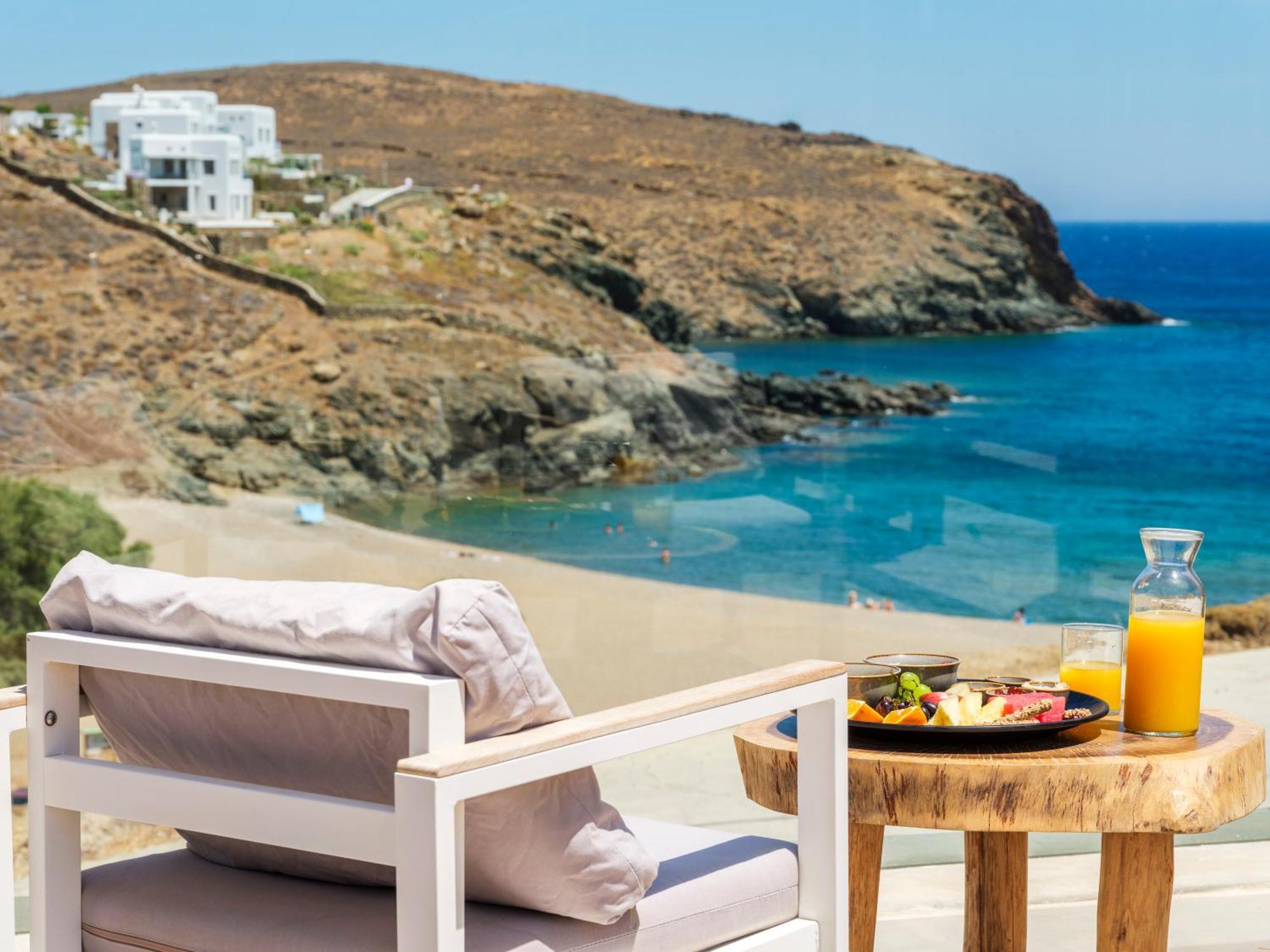 Sea Rock & Sky Private Mykonos Residence Merchia Beach Exterior foto
