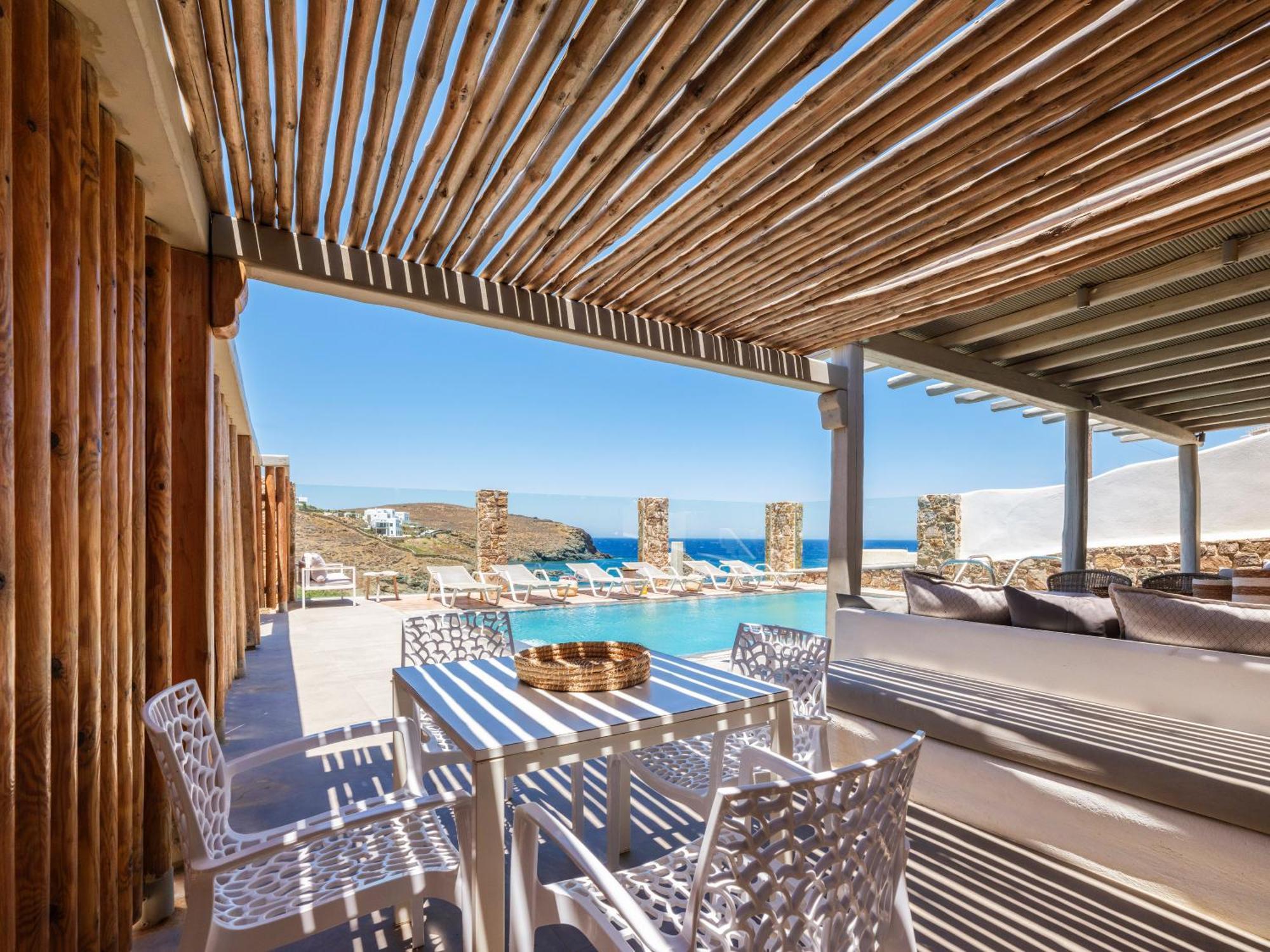 Sea Rock & Sky Private Mykonos Residence Merchia Beach Exterior foto